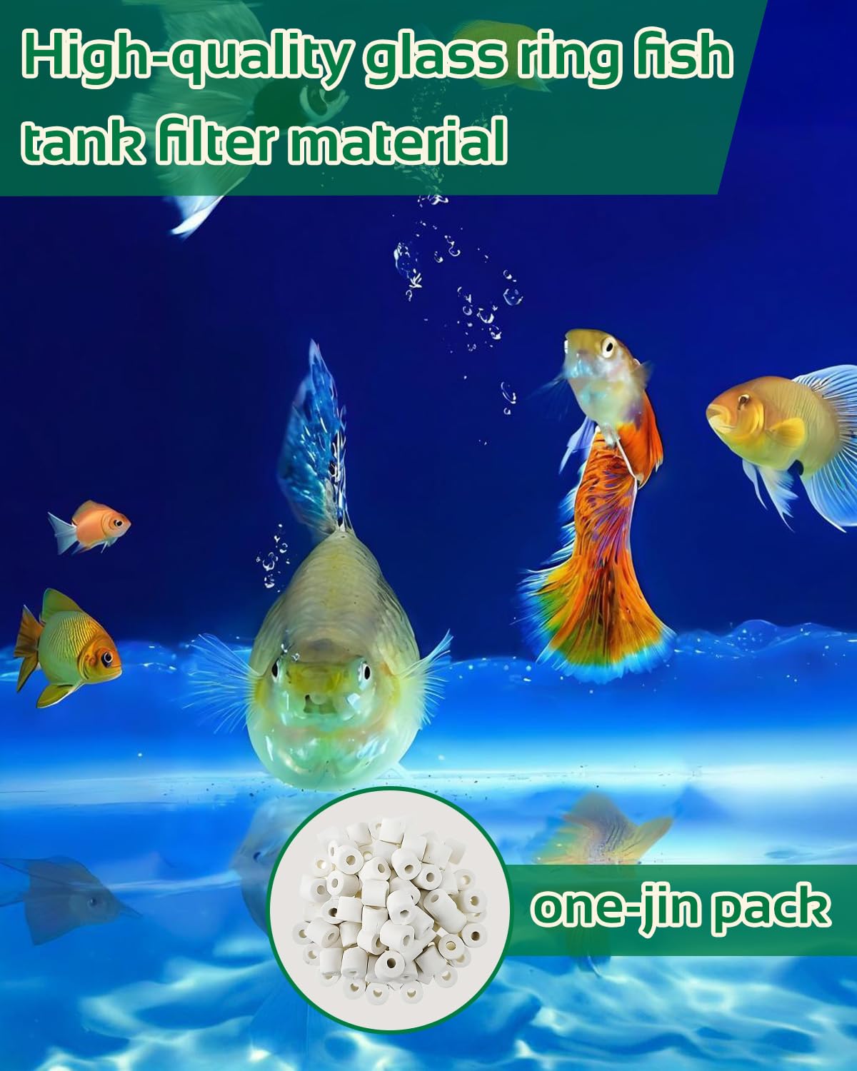 Materiale filtrante per acquari 500 g tubi e anelli in ceramica