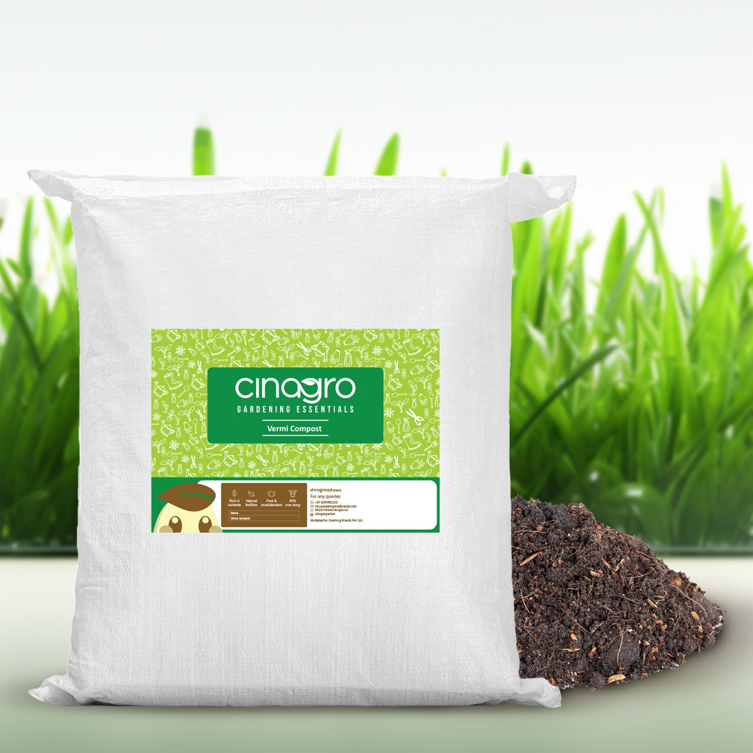 Cinagro Organic Vermicompost (1 Kg) for Indoor, Outdoor Plants, 100% Natural & Organic Growth Booster Fertiliser, Nutrient Rich (B0D84YF3SP) Amazon Price History, Amazon Price Tracker