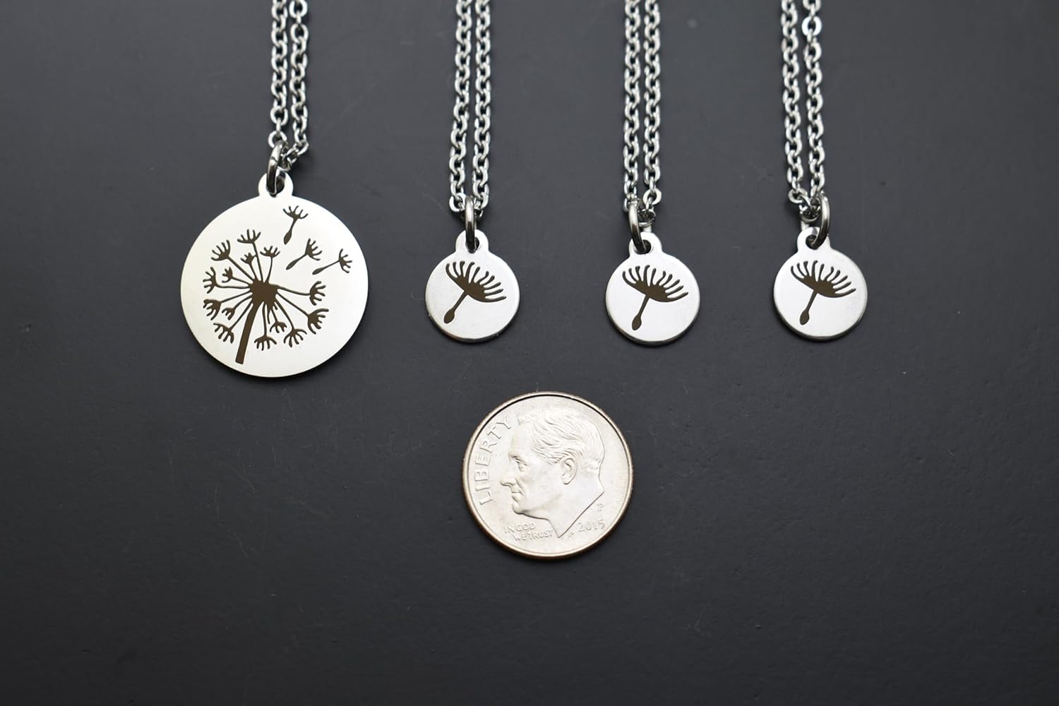 Mother and Three Daughters Necklace Set in Stainless Steel. Mothers Day Gift. Mothers Day. Three Daughters. Mother Daughter Necklace. Mother daughter necklaces for 3