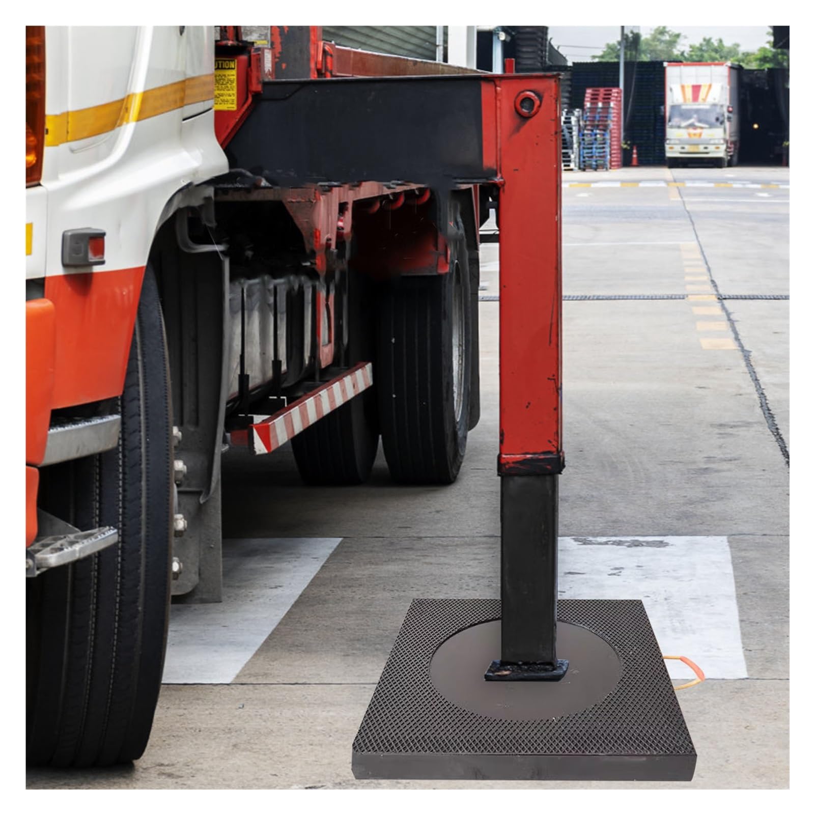 Robuste Stützplatte für Wohnmobile, 30 x 30, 40 x 40, 50 x 50, 60 x 60 cm, verhindert das Absinken von Krananhänger-Stabilisierungsplatten, schwarze Stabilisierungs-Landeplatte für Wagenhebe