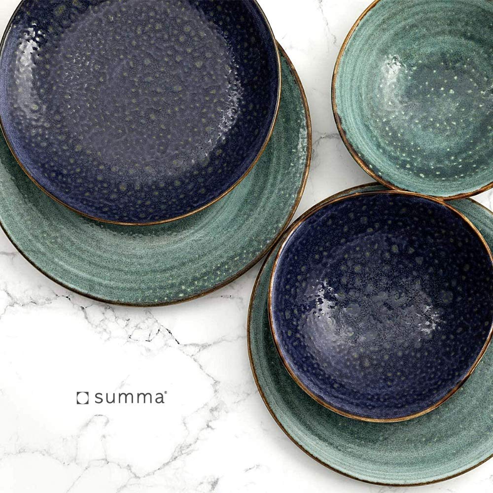 summa - Bowl/Cuenco diámetro 13cm Turquesa (Mediano). Set 6 unidades. Vajilla moderna de color | Colección Moon. Uso en casa, restaurante y fiestas