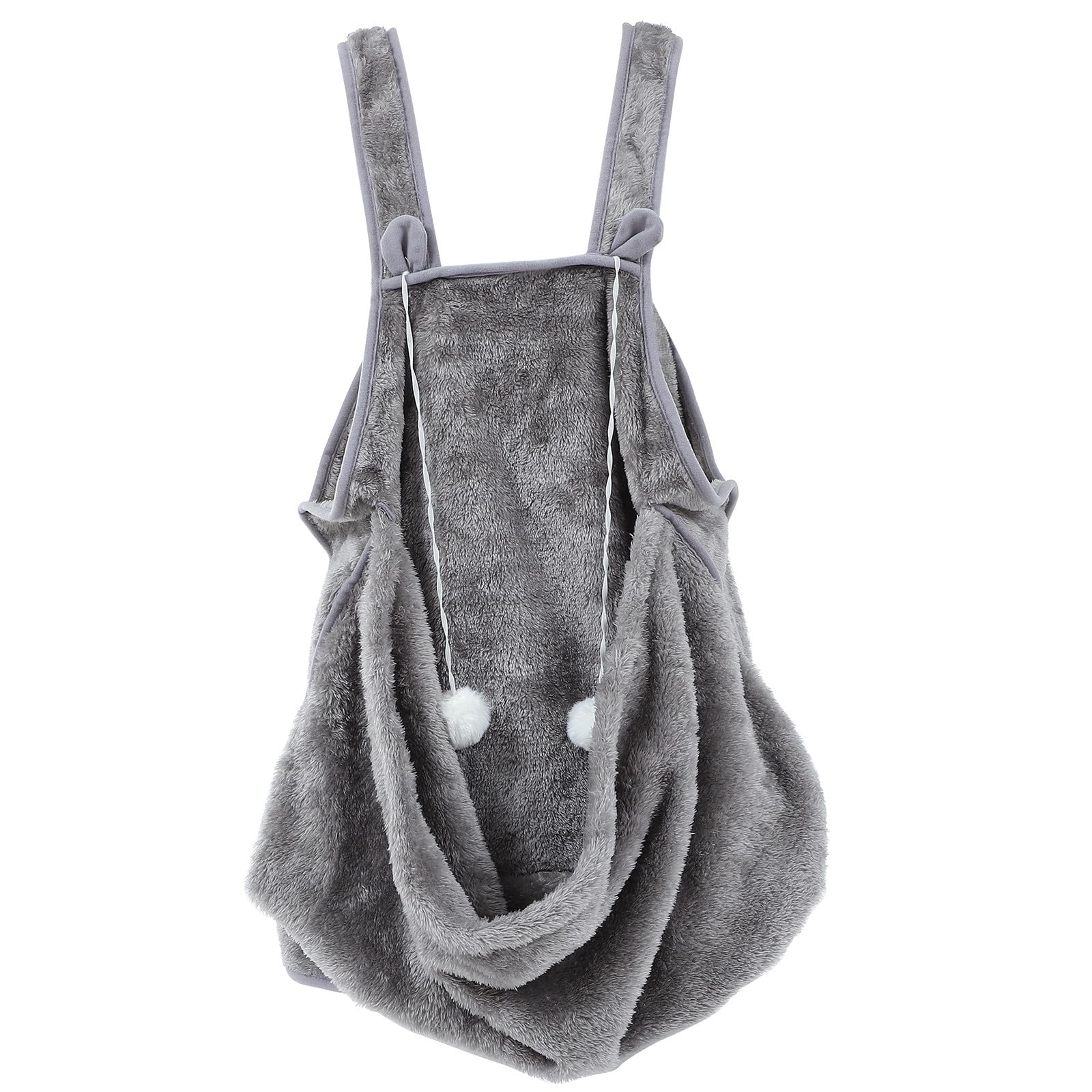Tablier pour chat transport confortable et chaud en polaire corail grise