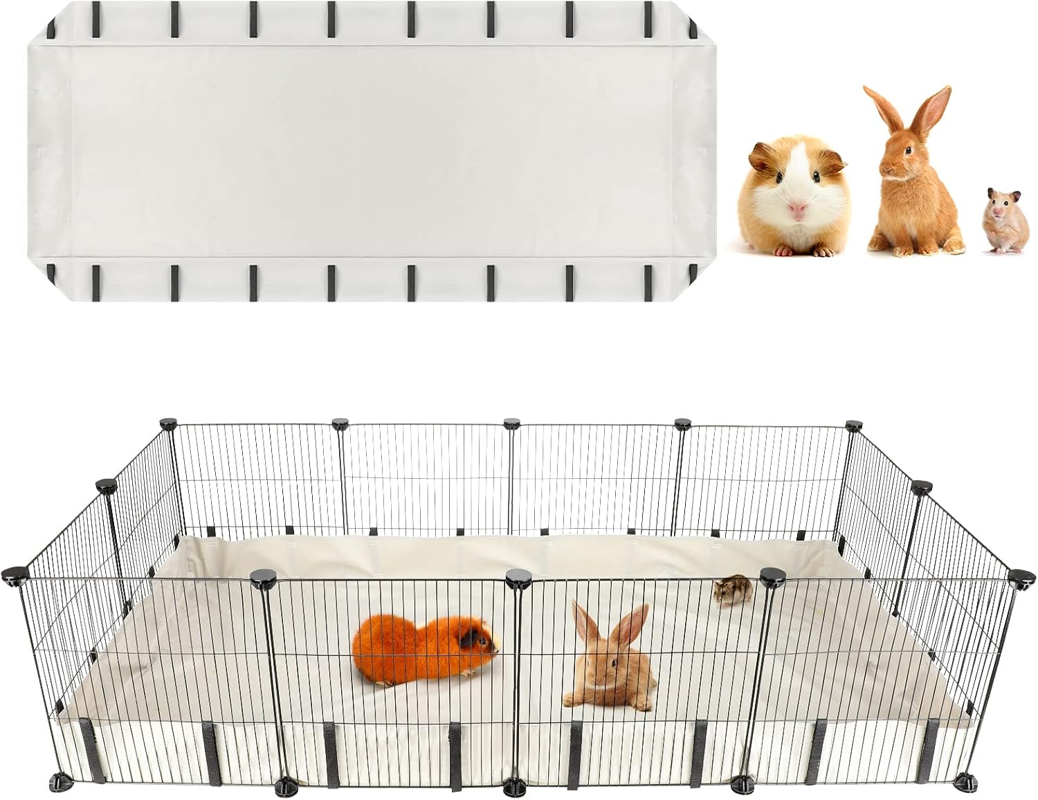 FHTONGE Guinea Pig Cage Bottom Tarp for C & C Cage, Waterproof Guinea