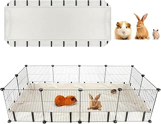 55.9x28 Guinea Pig Cage Bottom Tarp for C&C Cage Panel, Waterproof Guinea Pig Cage Liner Base Washable Small Animal Cage Bedding for Hamster Chinchilla Hedgehog Ferret Rabbit Habitat(No Cage)