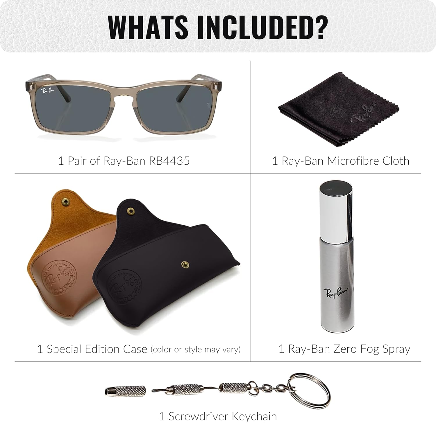 Ray-Ban RB4435 Rectangle Shaped Sunglasses for Men & Women with Official RAYBAN Eyewear Kit - Image 3