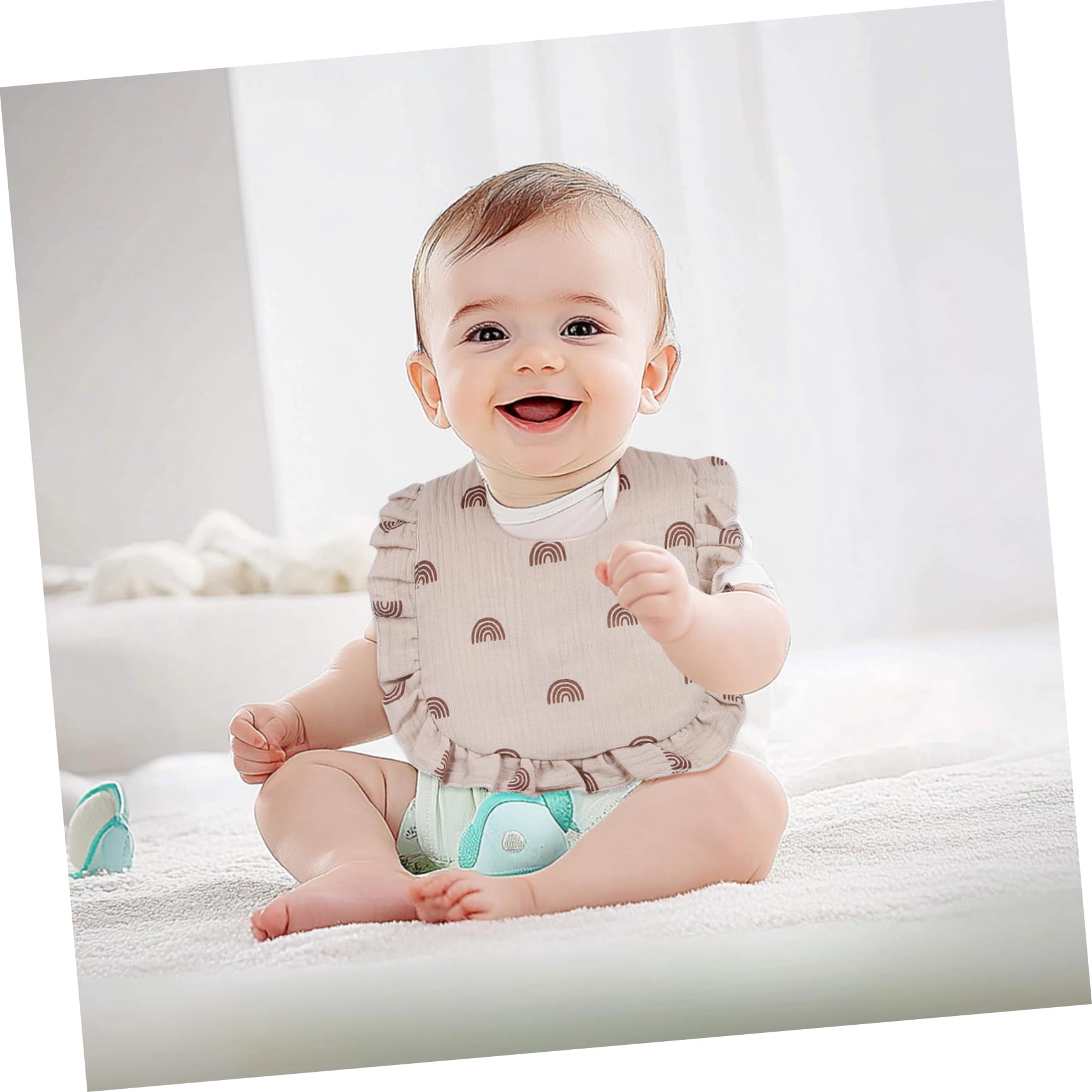 GALPADA 12stücke Babysabberlätzchen Aus Zum Essen Für Kleinkinder Spucktücher Für Neugeborene Unisex Waschbar