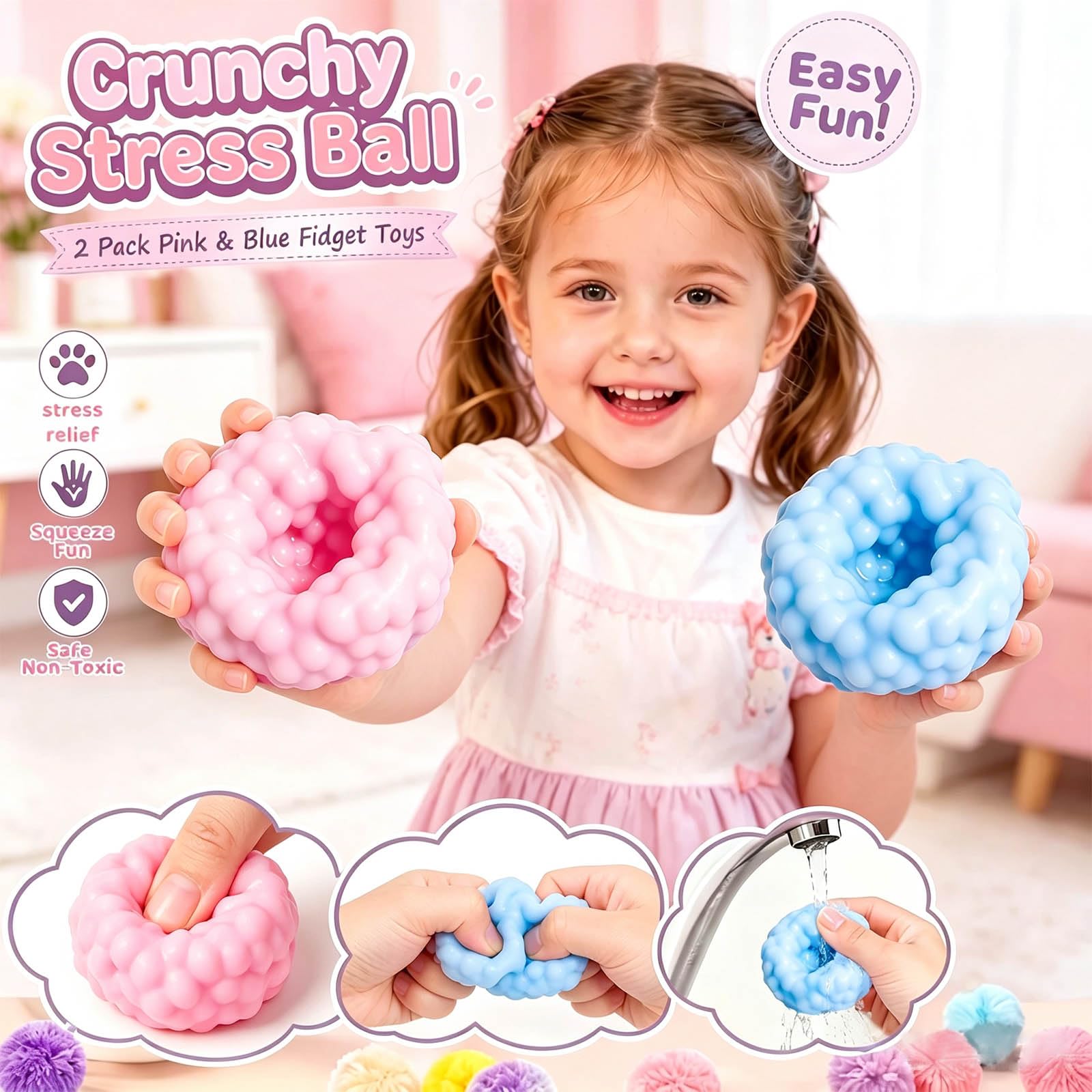 Crunchy Stress Balls - Sensory Toys for Stress Relief -2
