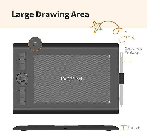 Miniatura 10 de GAOMON S620 Tablet gráfica de 65 x 4 pulgadas con bolígrafo pasivo 8192 4 teclas expresas para dibujo digital OSU y enseñanza en línea para Mac
