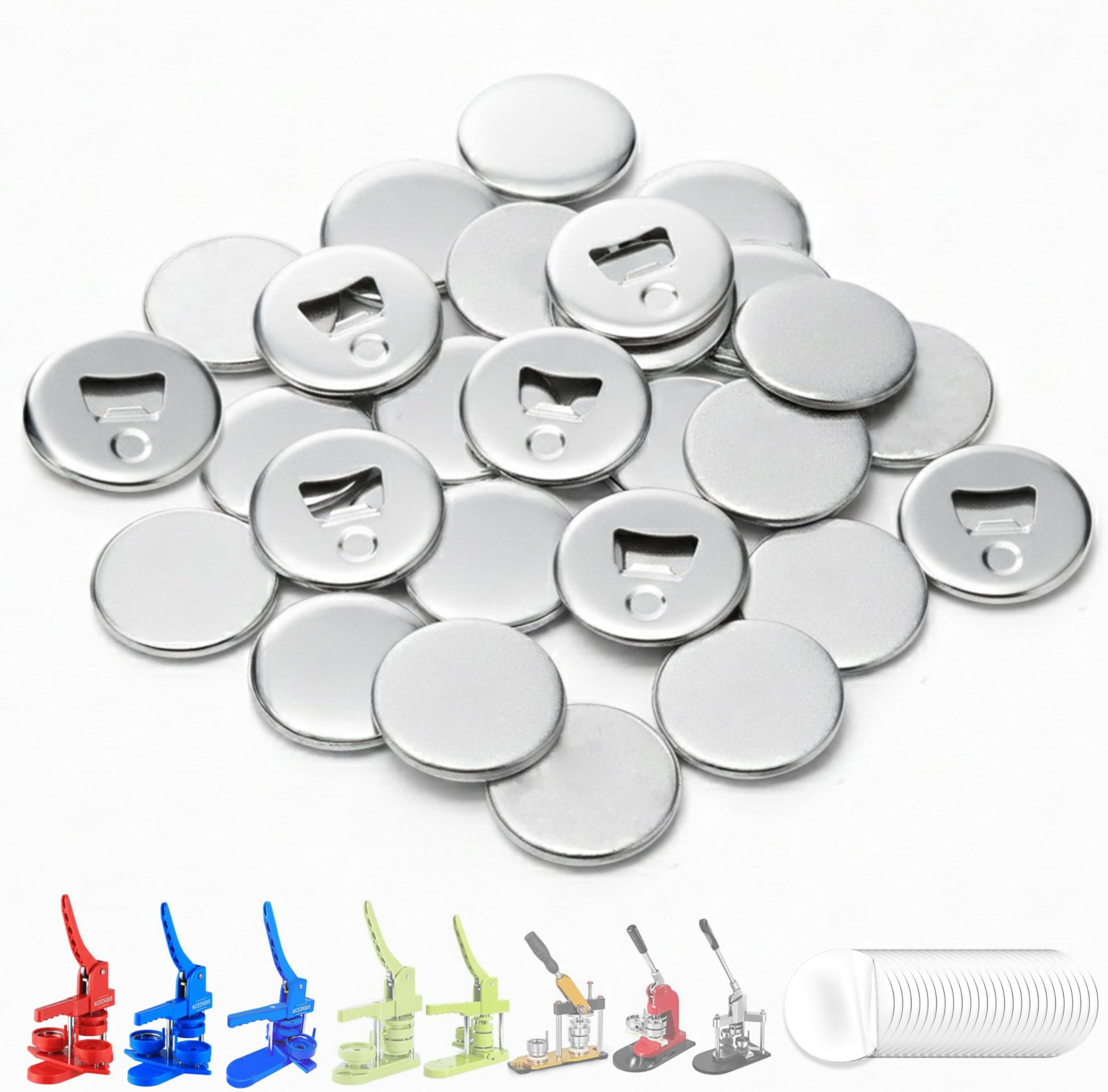 Bottle Opener Parts 2.25 inch (58mm) - (25pcs) - Button Maker Supplies for Button Maker Machine