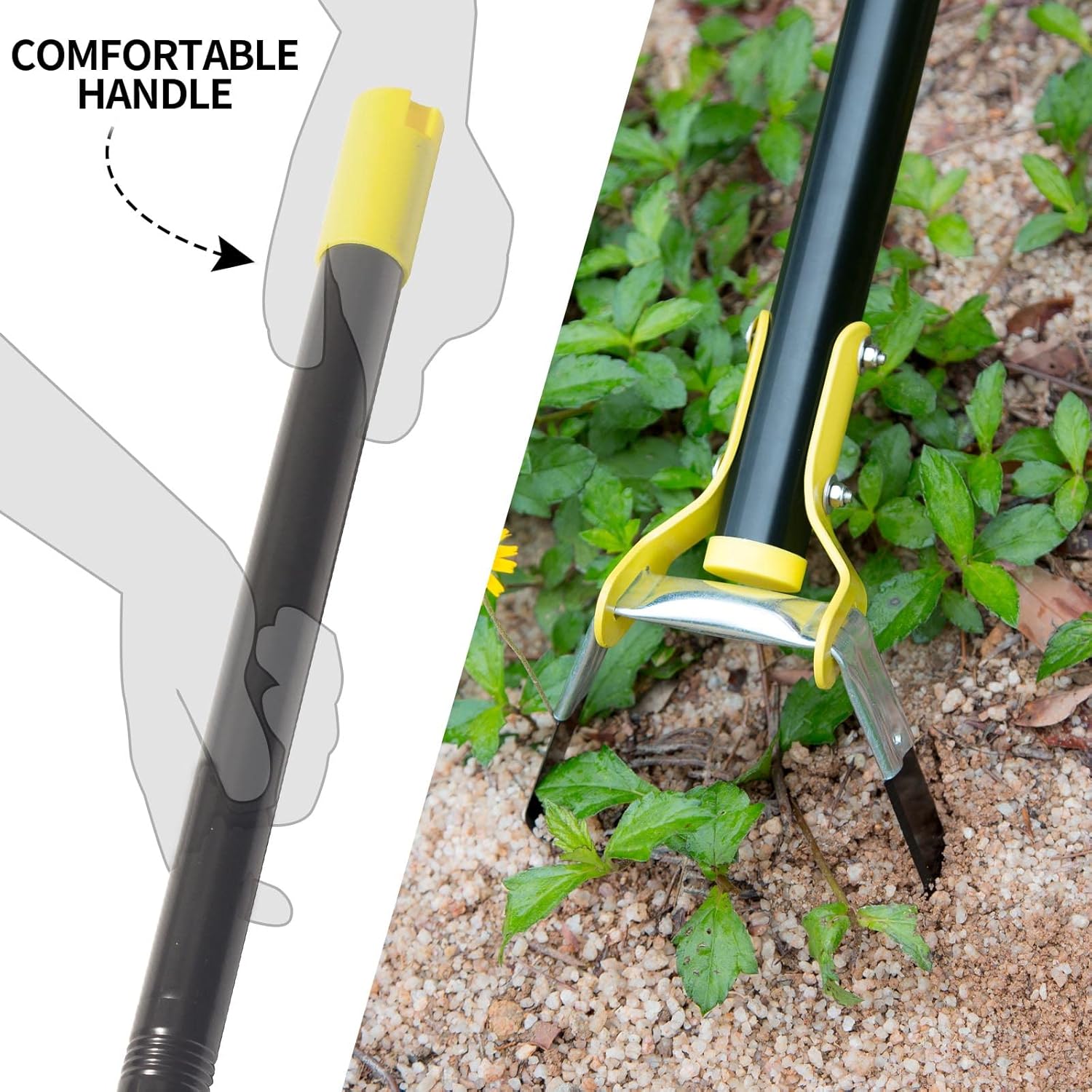 Soysehung Garden Hoe,6 FT Weeding Tools for Garden,Handheld Weeding Rake Planting Vegetables Farm, Adjustable Weeding Loop Stirrup Hoe