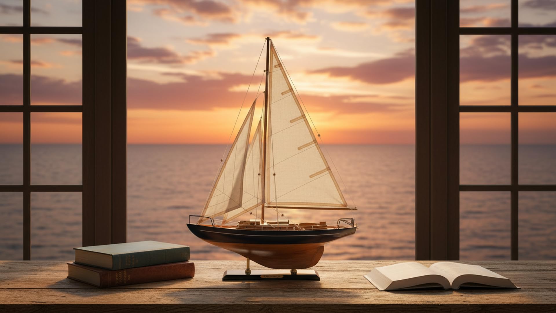 Amazon.co.jp: SAILINGSTORY 木製ヨット装飾ヨットモデル船