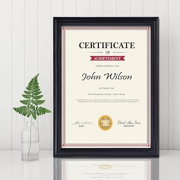 PETAFLOP Certificate Frames 8.5x11 Photo Frame Black Picture Frame Wall and Tabletop Mounting Type Pack of 4