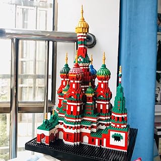Uvini Micro Blocks Saint Basil's Cathedral Architecture Building Kits, Adult Building Block Set, Famous Landmark Architecture Collection, Educational Mini Blocks, 4300 PCS