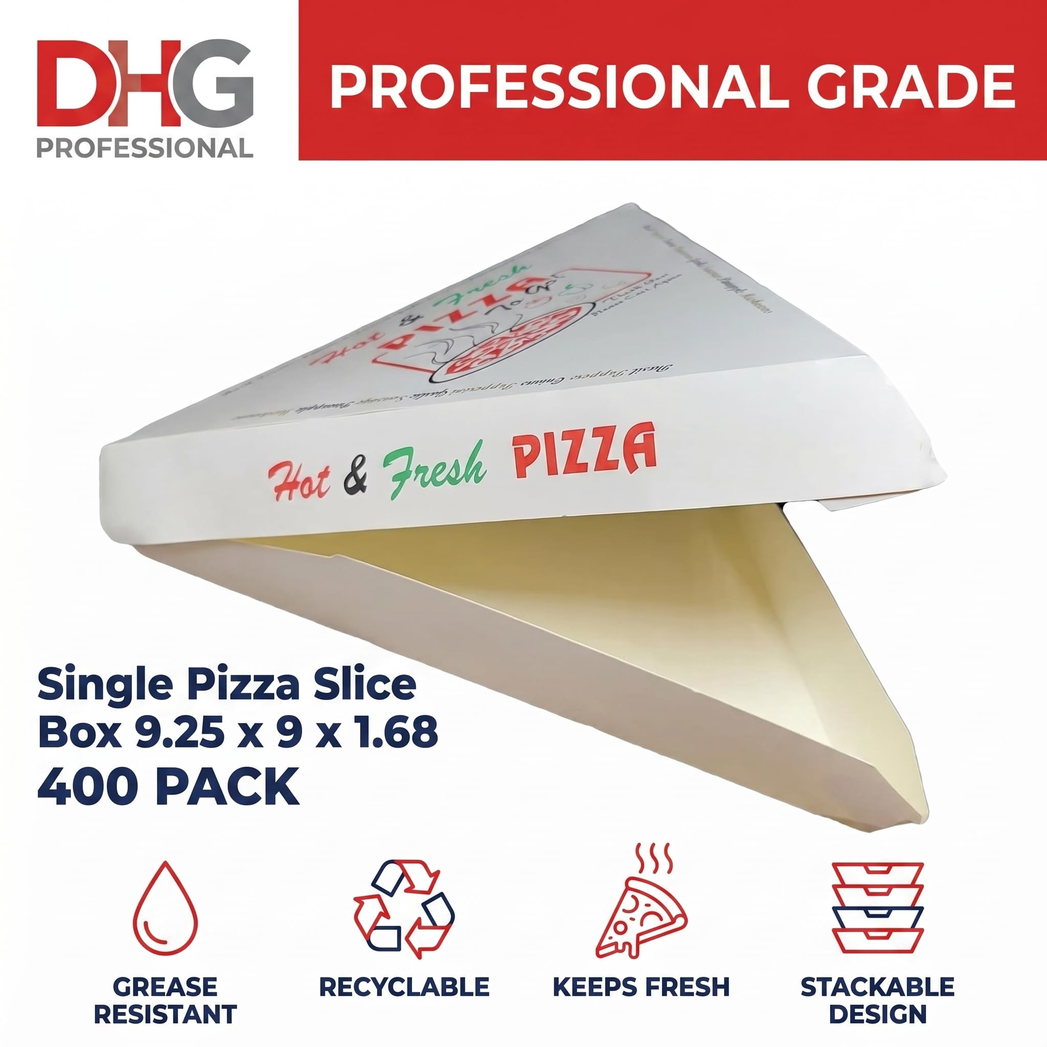 Single Pizza Slice Box with 4 Color Print 