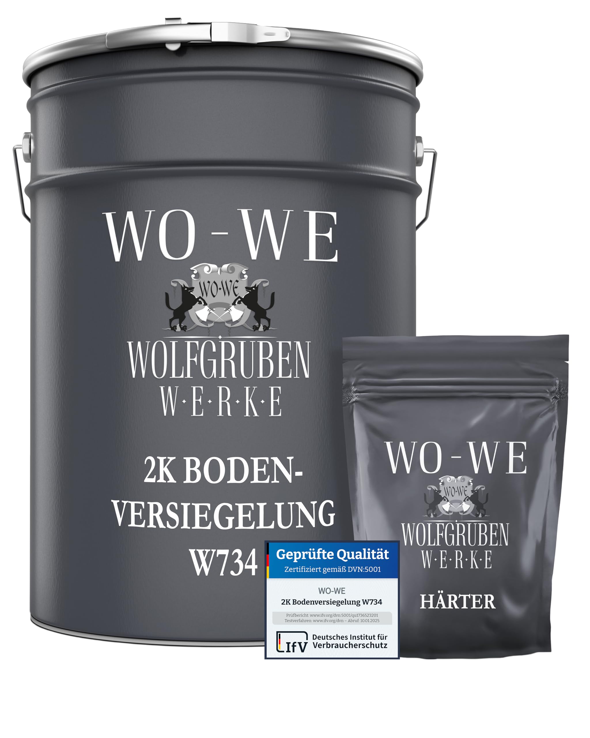 WO-WE 2K Epoxidharz Bodenversiegelung Bodenbeschichtung Klar/Farblos - 3Kg