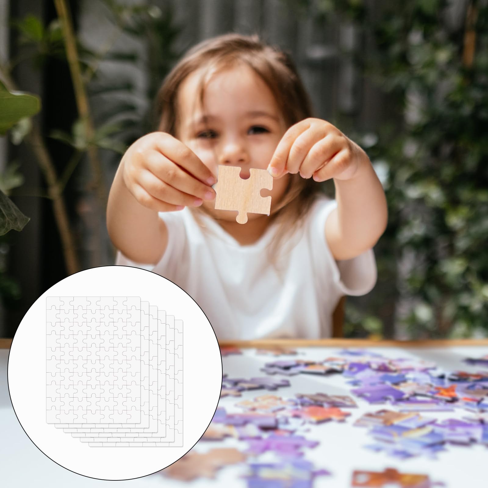 10 Fogli Puzzle Vuoto per Bambini, Puzzle Vuoti da 10x10 cm Puzzle Vuoto da 12 Pezzi Tutti i Puzzle Bianchi per Bambini Giochi di Compleanno Attività Bomboniere Artigianali