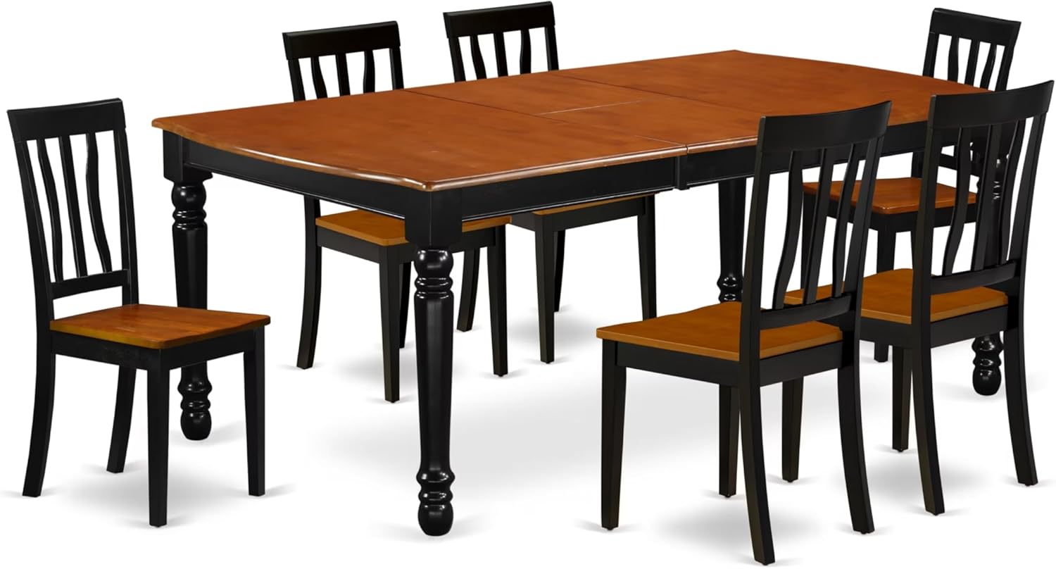 East West Furniture WEDA7-BCH-W 7 Piece Modern Dining Table Set Consis – East West Furniture Main Site