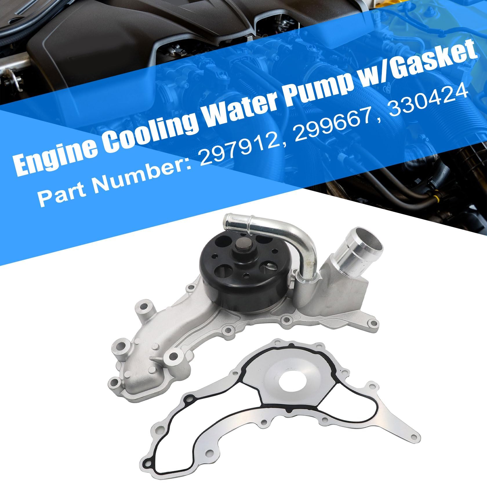 Amazon.com: FZJDSD Engine Water Pump w/Gasket Compatible