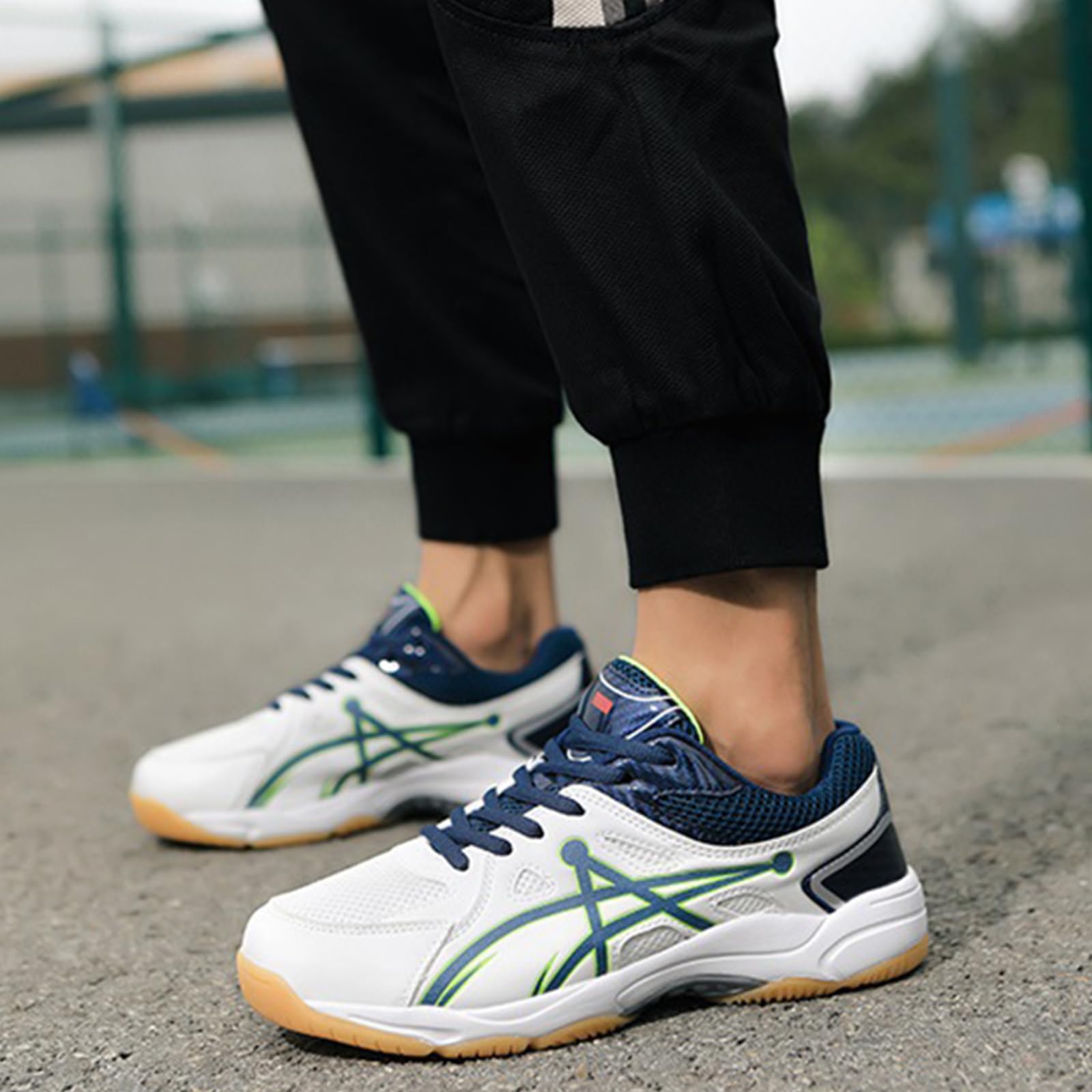 SDEQA Hommes Chaussures De Badminton Chaussures Ping Pong Sports D'intérieur D'extérieur Chaussures pour Concours De Formation pour Étudiants