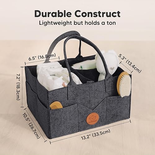 Miniatura 7 de KeaBabies Cambiador de pañales portátil y organizador de pañales para bebé, tapete cambiador plegable impermeable para bebés, organizador grande