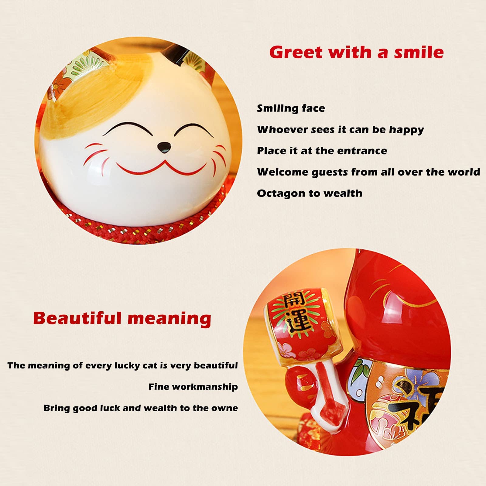 Amazon.co.jp:  装飾品、ラッキーフォーチュンキャット、4.5