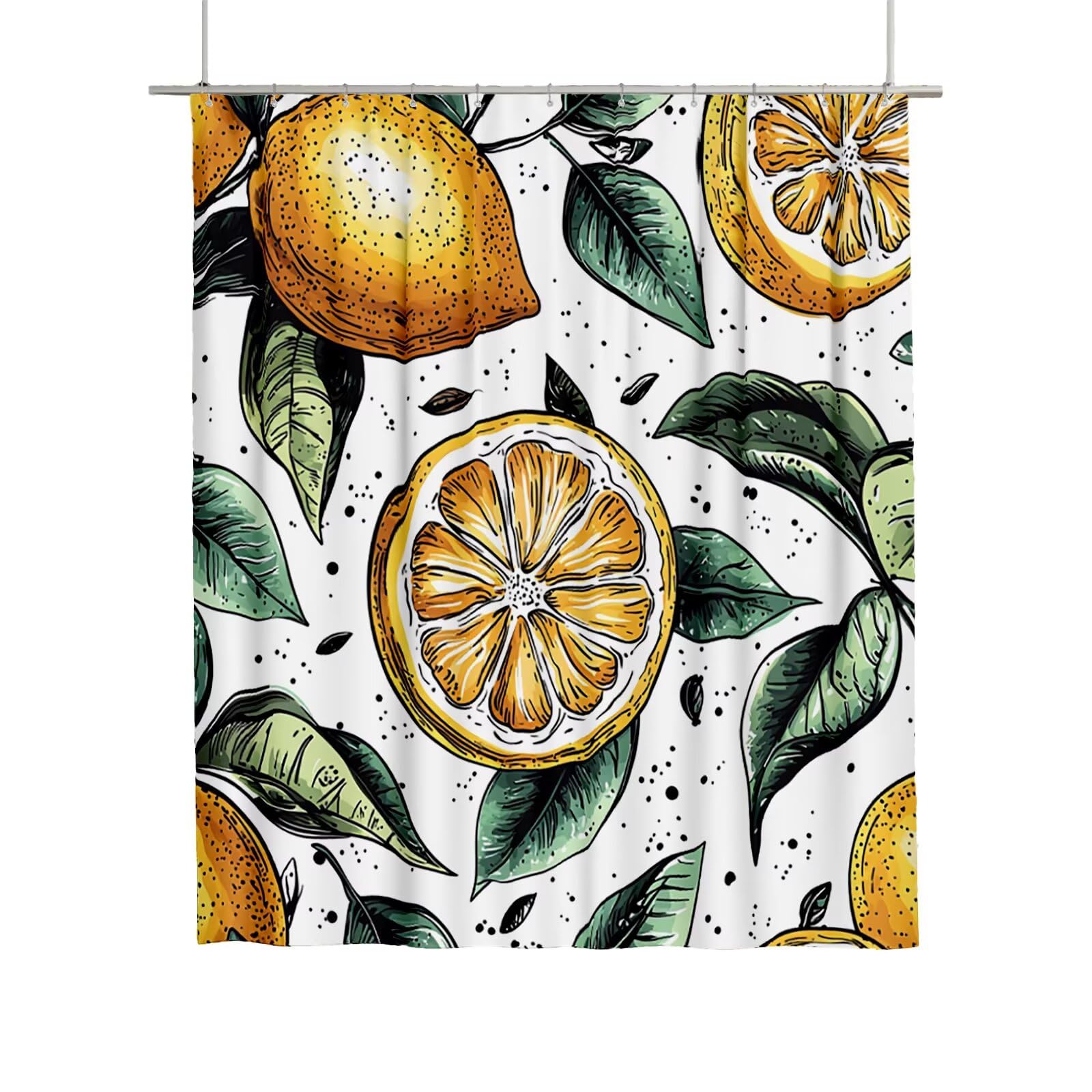Rideau douche blanc anti-moisissure 180x180 cm en polyester imperméable avec ourlet lesté