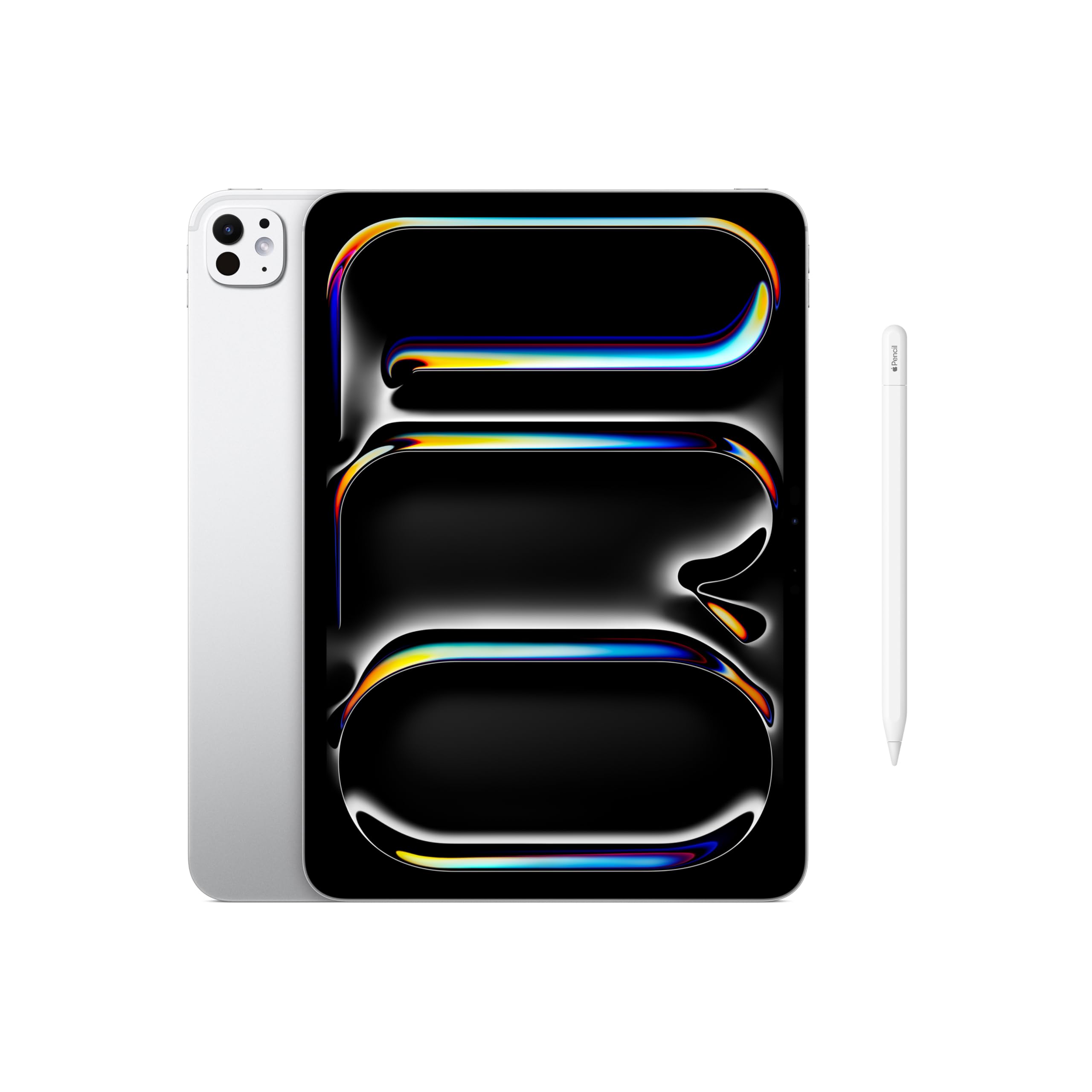 Apple iPad Pro 11-inch (M5): Ultra Retina XDR Display - 256GB, LiDAR Scanner, Wi-Fi 7 with N1, Face ID — Silver with Apple Pencil (USB-C) Wi-Fi 256GB Silver Standard Glass With Apple Pencil (USB-C)