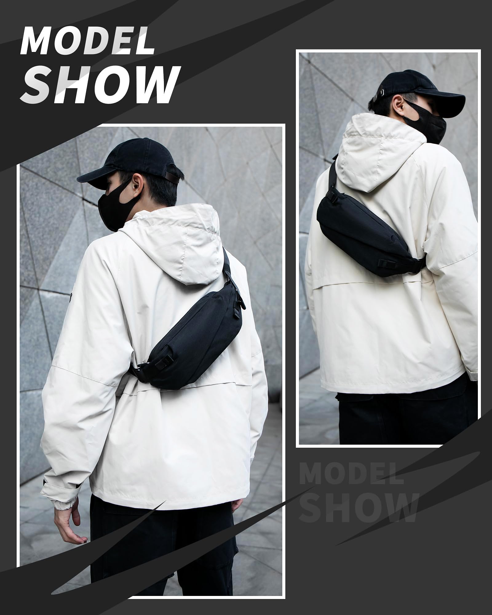 Mochila antirrobo impermeable 34x16x8.7 cm Negro