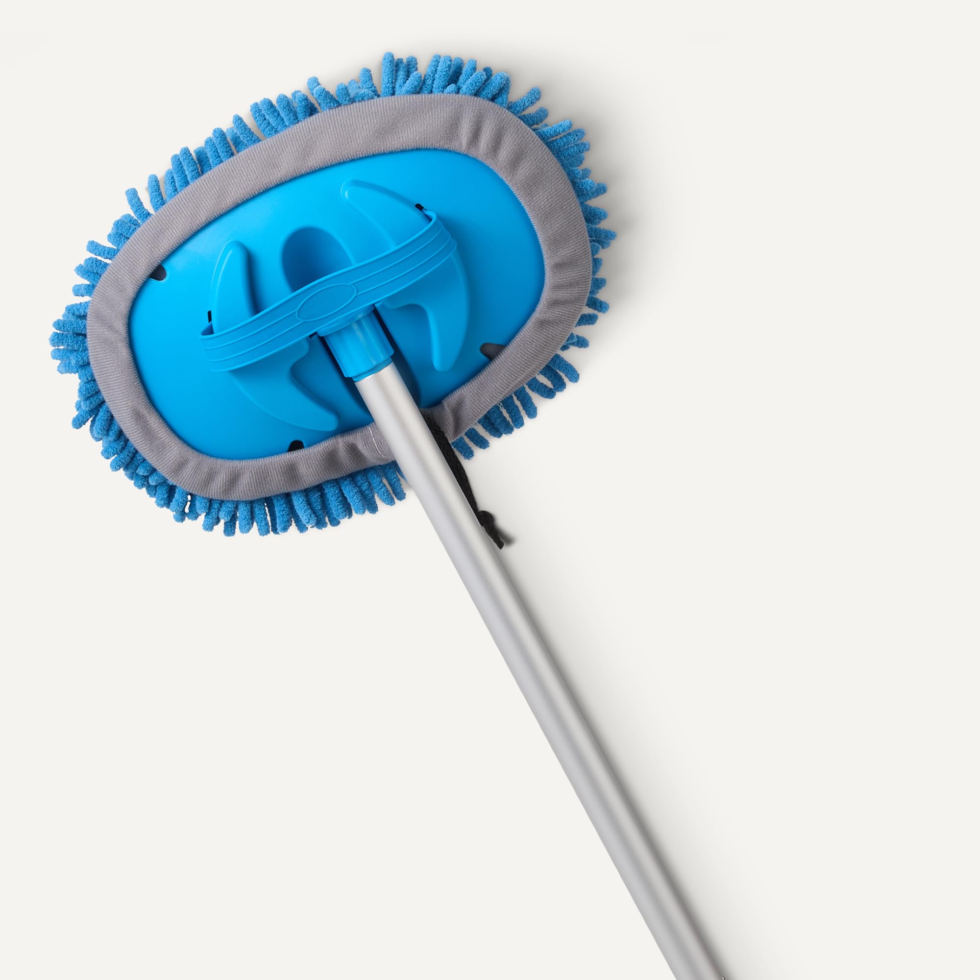 Amazon Basics Spazzola Telescopica per Lavaggio Auto, Manico Lungo estendibile fino a 158 cm, Guanto in Microfibra, Kit Pulizia per Auto, Furgoni, Camion, Blu