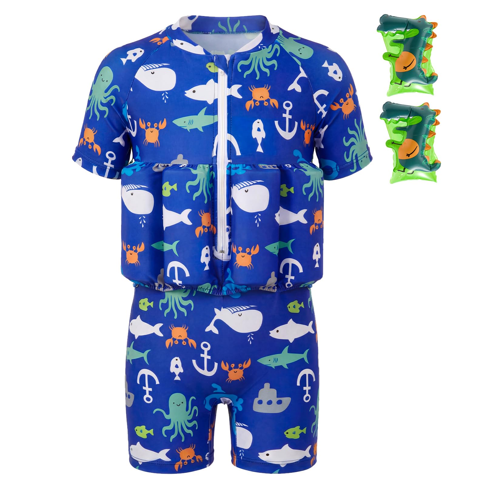 Maillot de bain pour bébé fille garçon avec flottaison pour enfant - Aide à la natation - Maillot de bain une pièce