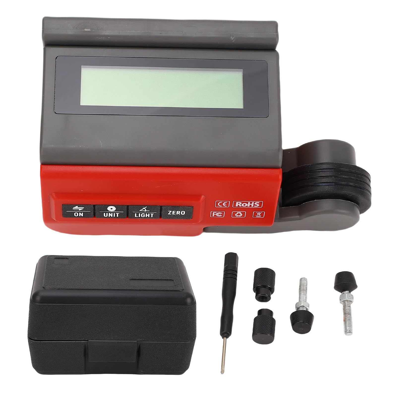 Generic Troncatrice Strumento di Misurazione Calibro 0 99Mm Morsetto Telemetro Digitale per Profili in Legno e Alluminio, Display LCD Strumento di Misurazione della Lunghezza per Macchine da Taglio
