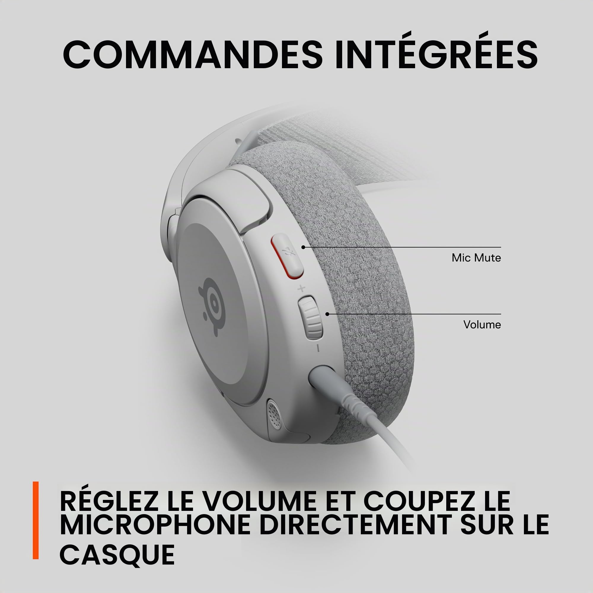 SteelSeries Arctis Nova 1 Casque de Jeu Multi-systèmes — Pilotes Hi-FI — Audio Spatial à 360° — Design Confortable — Durable — Ultra léger — Microphone antibruit — PC, PS5/PS4, Switch, Xbox – Blanc
