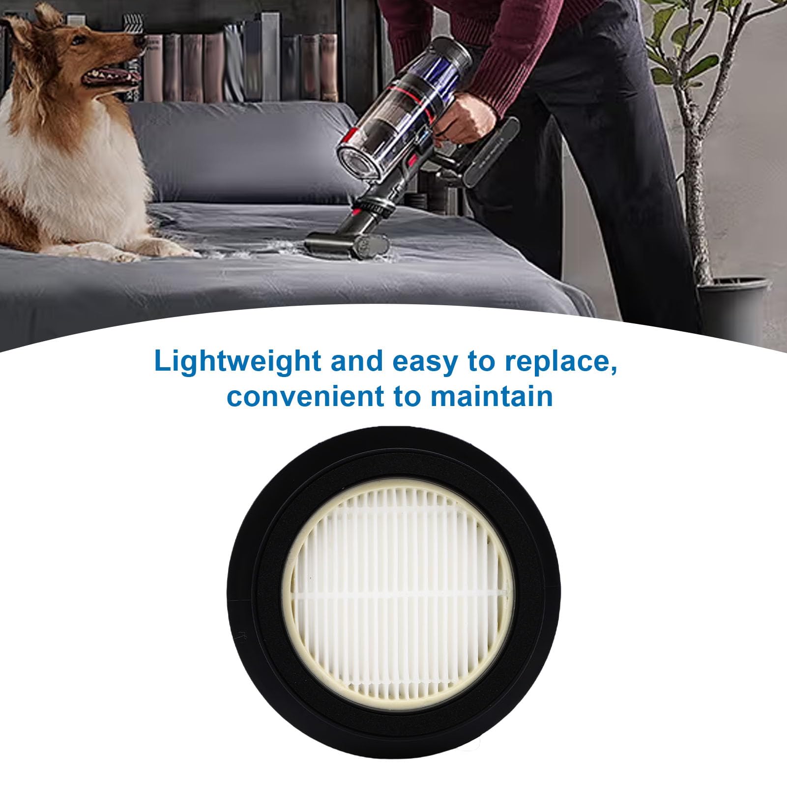 Remplacement de Filtre 3 Pièces, Ensemble de Fixation de Filtre Lavable Réutilisable pour Aspirateur à Main U16FLEX
