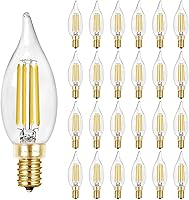 Vista 12 de Hizashi - Bombillas led con base E12 tipo llama de vela, equivalentes a 40 W, CRI de más de 90, regulables, 4 W, 450 lm, blanco cálido suave de 2700