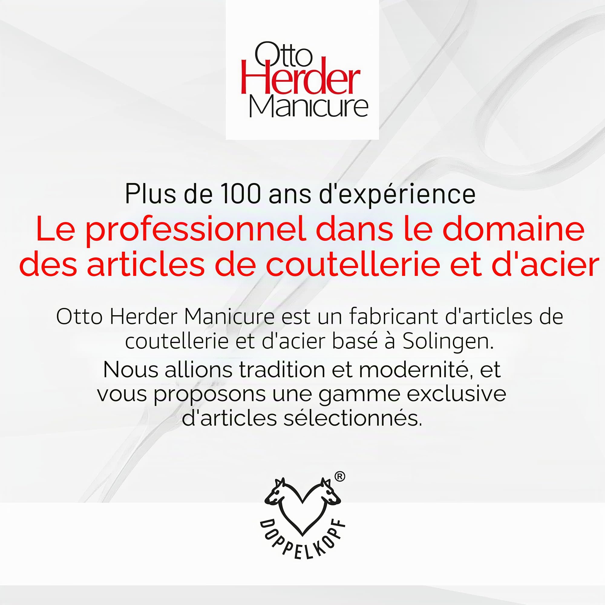 OTTO HERDER Ciseaux à ongles extra longs env. 19 cm pour personnes âgées en acier inoxydable – Ciseaux à ongles avec micro-dents unilatérales