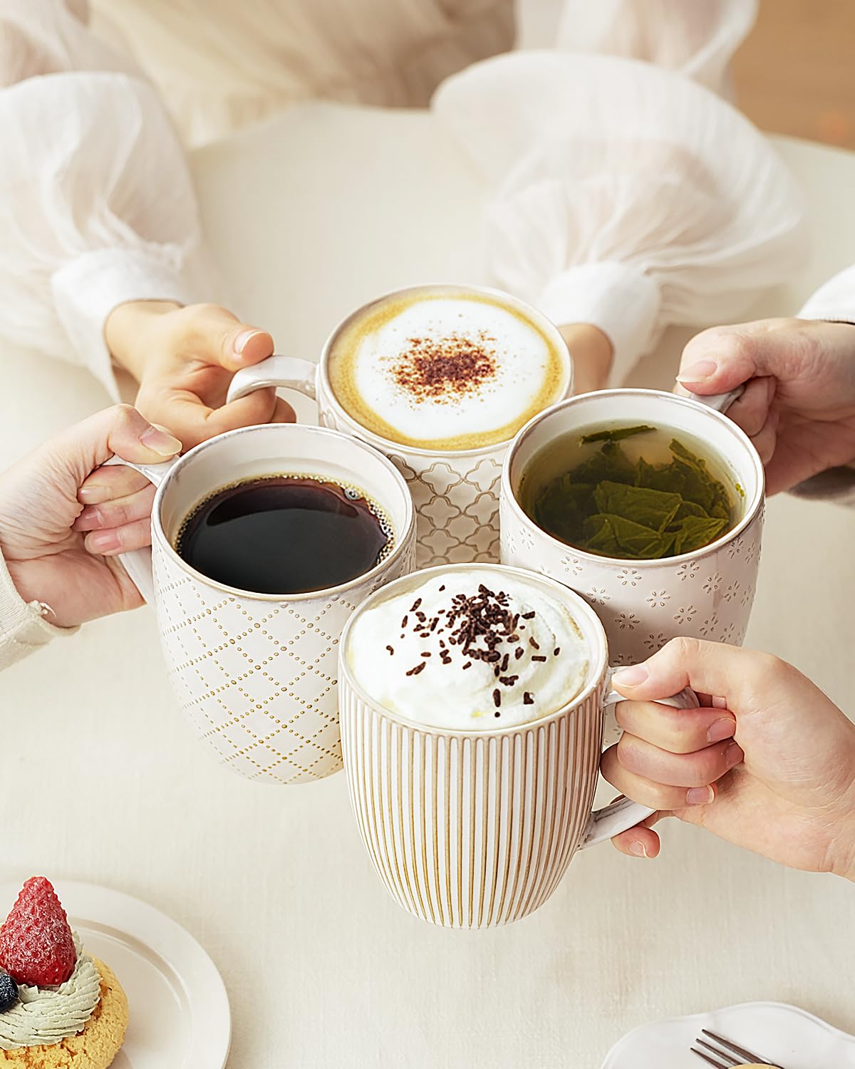 Amazon.com: getstar Large Coffee Mugs 18 OZ Set of 4 with Big Handles,  Father Day Gifts Ceramic Coffee Mug Microwave and Dishwasher Safe, Coffee  Cups Ceramic : Home & Kitchen