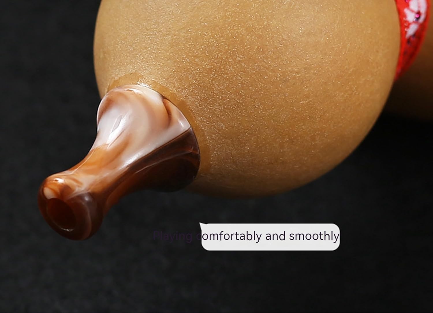 Chinese Handmade Hulusi Bamboo Gourd Cucurbit Flute Ethnic Musical Instrument for Beginner Music Lovers (Key of B flat)