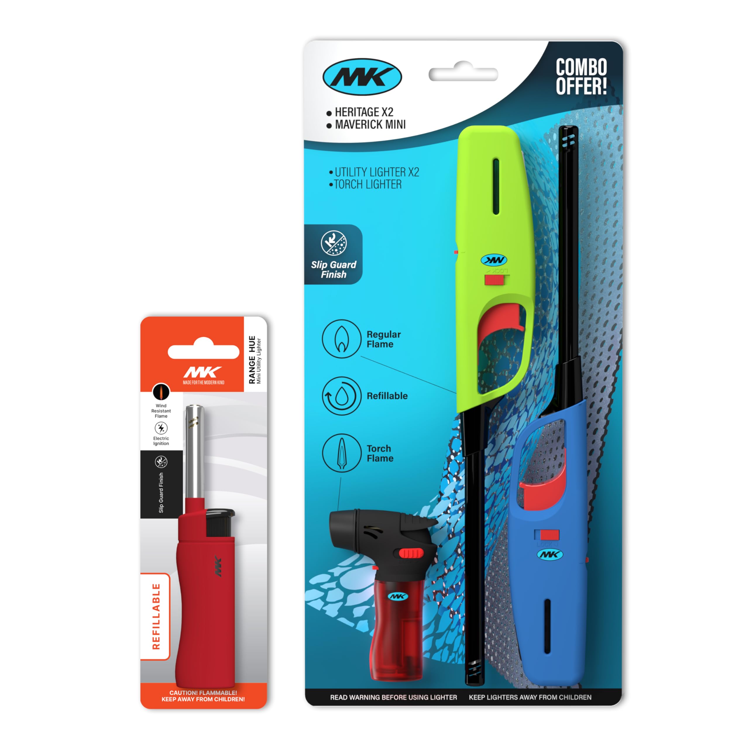 MK Multi-Purpose Classic Candle Lighters - 4 PC Family Pack, Ideal for Candles, Camping & Outdoor Use