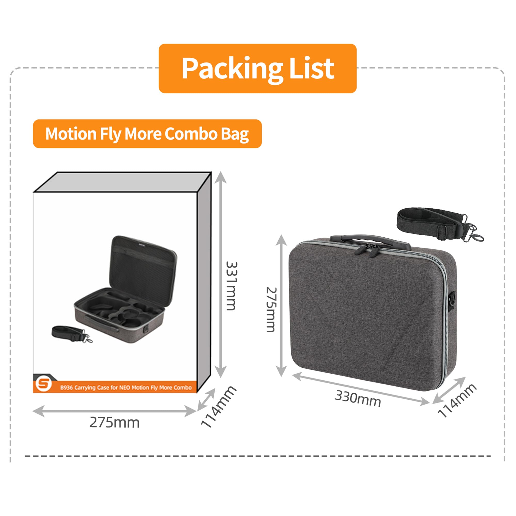 Borsa portatile per DJI Neo Motion Fly More Combo Custodia per Goggles N3 Borsa da viaggio Anti Graffio Borsa Drone Accessori Valigia