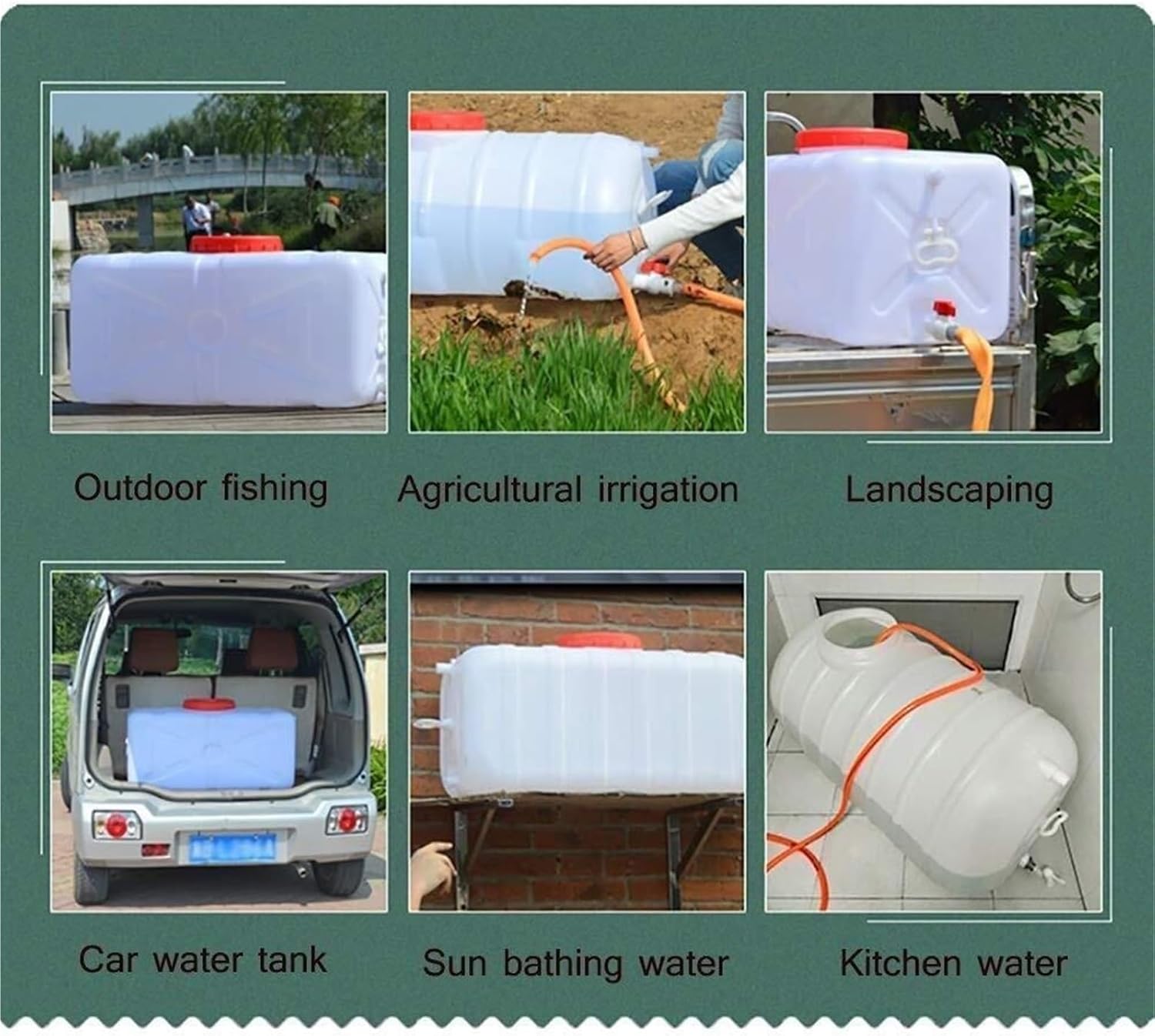 Portable Water Tank for Emergency Camping Food Grade Plastic Storage Containers Travel Friendly Water Supply(50l)