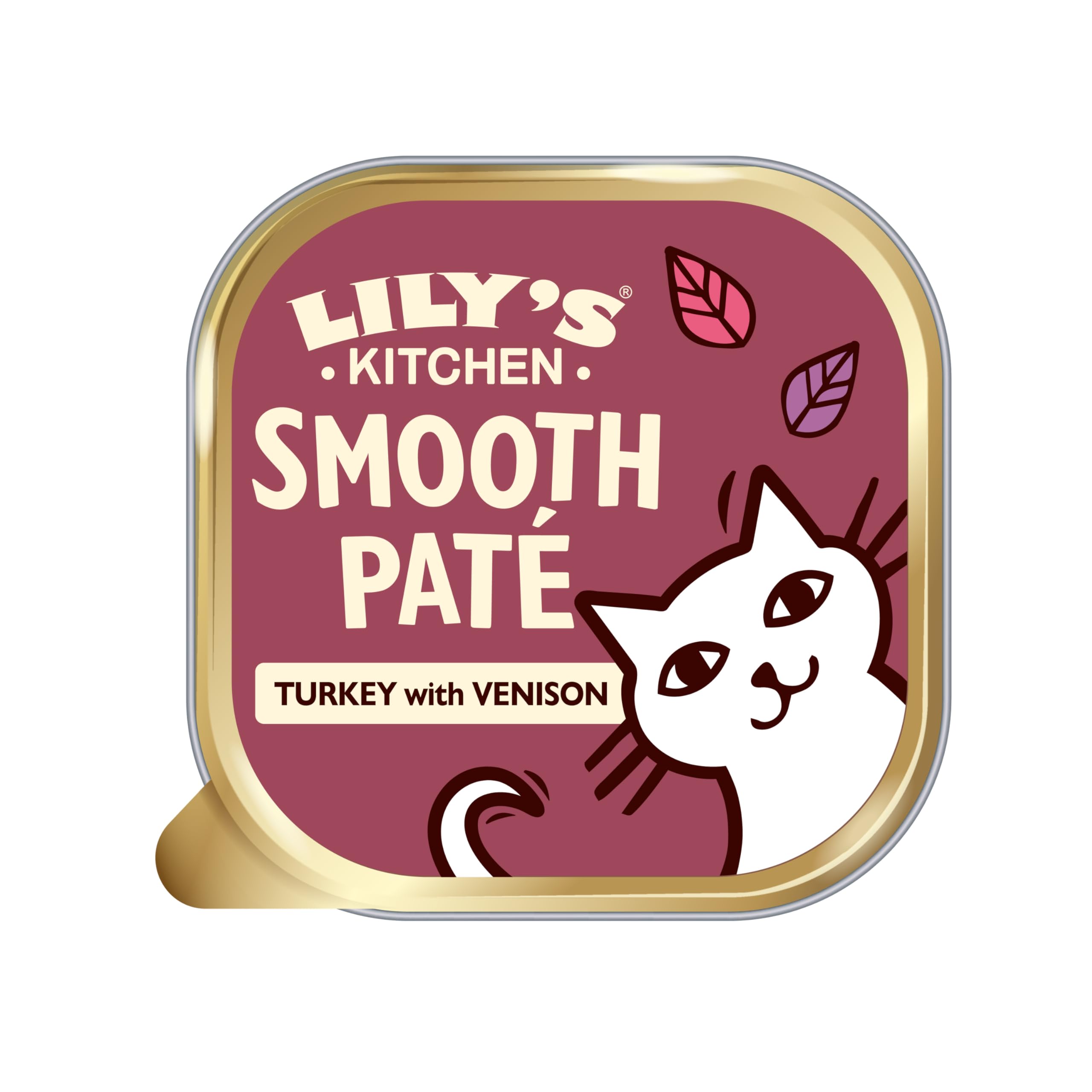 Lily's Kitchen Made with Natural Ingredients Smooth Paté Turkey with Venison Adult Wet Cat Food Trays 19 x 85g
