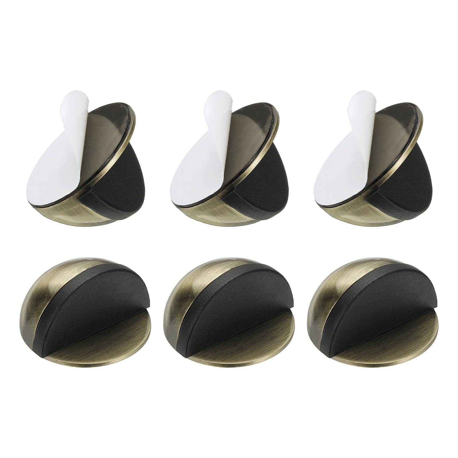 Butée de porte en acier inoxydable PATIKIL, bas de porte rond autocollant bronze pour le sol