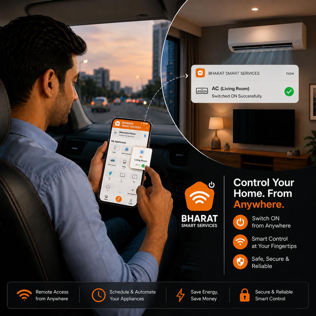 Bharat Smart Plug 16A Heavy Duty | WiFi Alexa Enabled Smart Plug for AC, Geyser, Heater | Energy Monitoring, Timer, Remote Control | No Hub Required | Made in India | Universal Socket — Amazon image 8