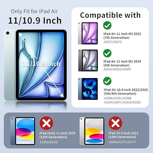 Miniatura 2 de MoKo Funda para iPad Air de 5 generación 2022iPad Air de 4 generación 2020 de 10.9 pulgadas con encendido y apagado automático, funda rígida
