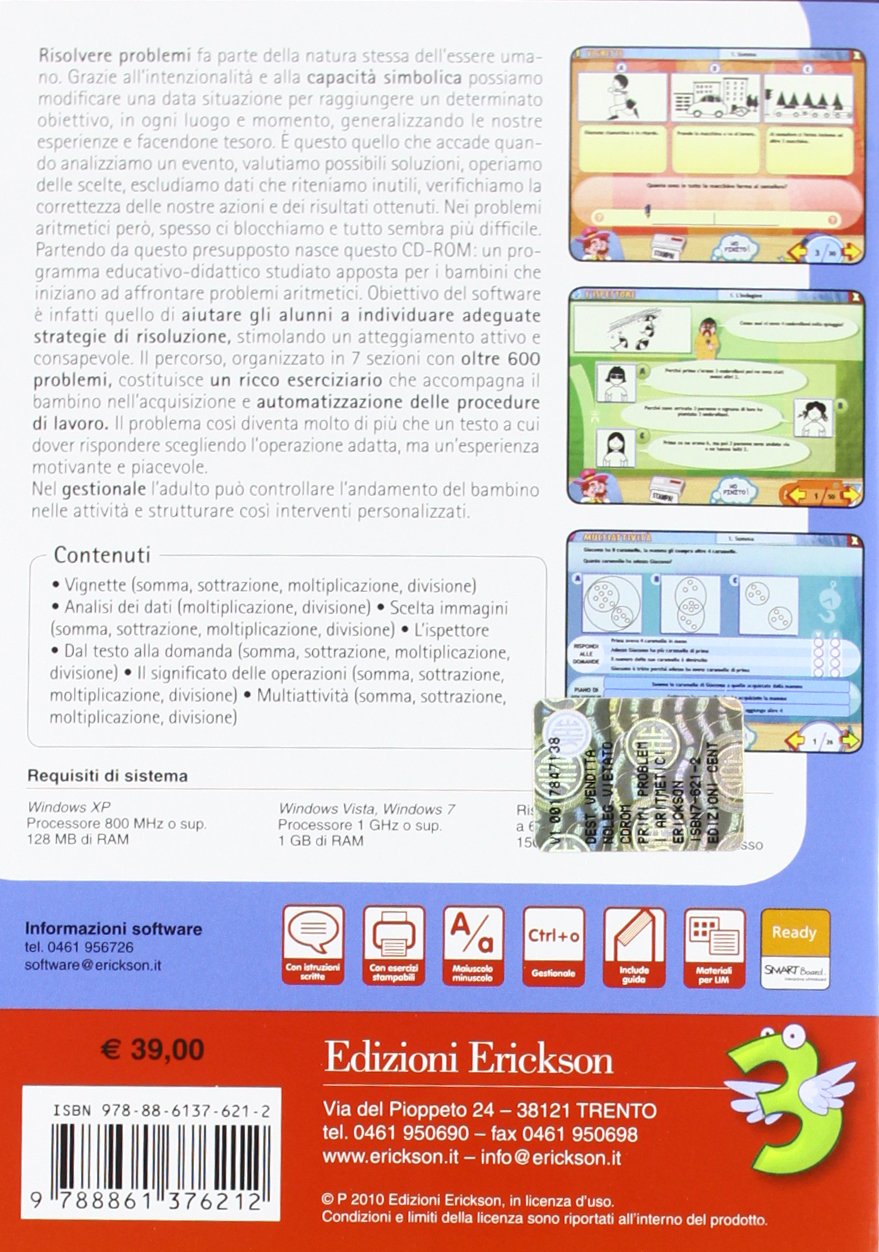 Primi problemi aritmetici. Esercizi per la scuola primaria. CD-ROM