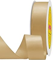 Vista 190 de Cinta de satén plateada de doble cara de 1-1/2 pulgadas x 50 yardas, cinta plateada de poliéster para envolver regalos, muy adecuada para bodas