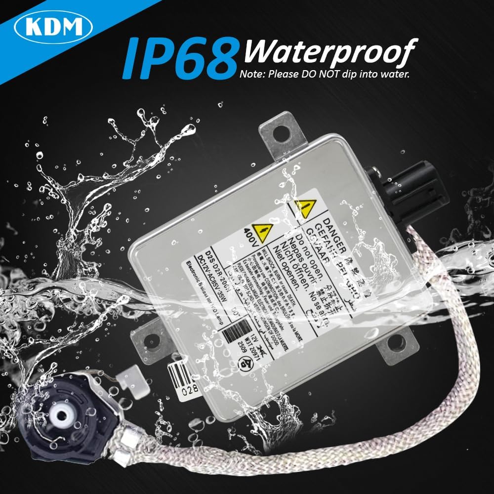 KDM Xenon HID Headlight Ballast with Igniter Control Fit for Acura TL TSX MDX,Mazda 3/5 CX-5 CX-9,Honda Odyssey, Mit-subishi Outlander Lancer,Replacement OEM# W3T19371 W3T16271 W3T20671 W3T20971