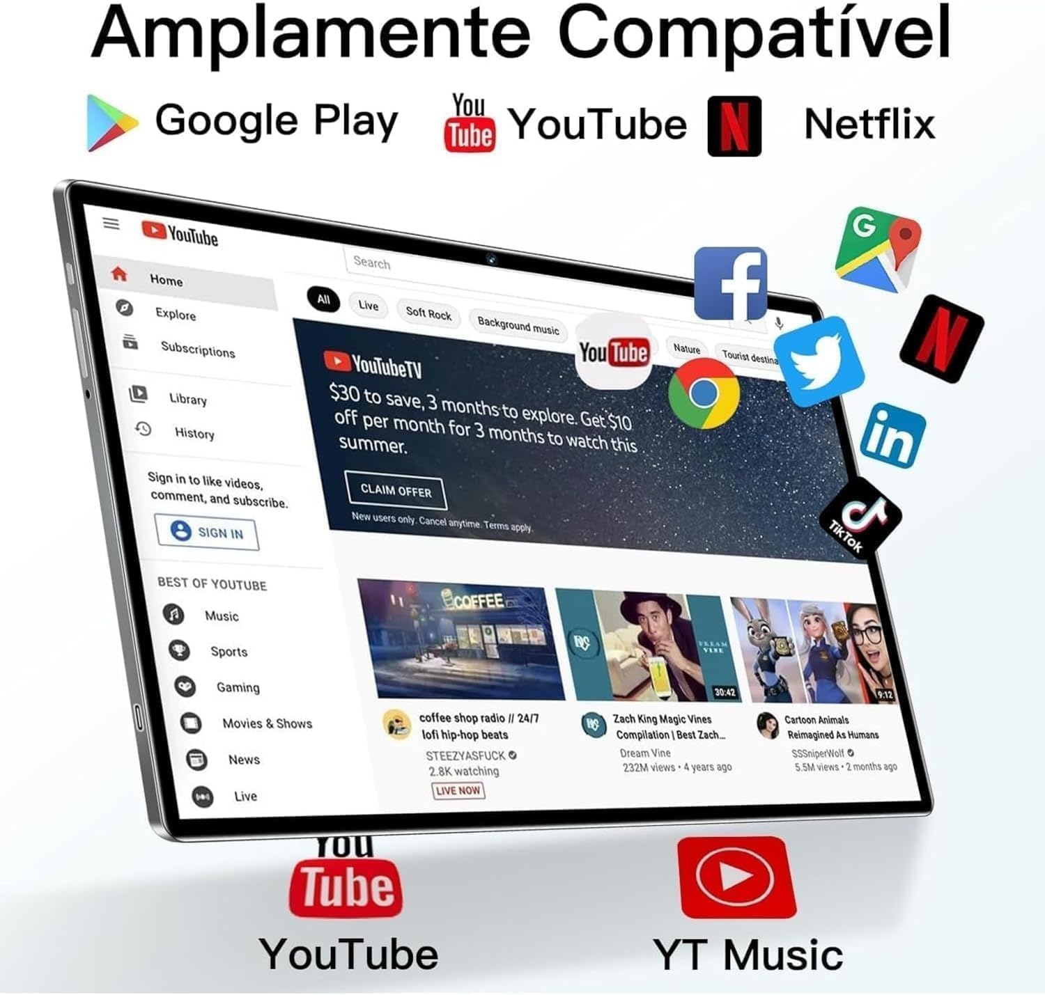 Tablet Pad 5 Pro, 10.1 Polegada Android 13 Tablet, 8GB+256GB com Teclado Capa Mouse, Processador Octa-Core, 32MP/16MP Câmera 8800mAh Bateria Dual SIM Slot (Verde) 6 71Zk0xkP4 L. AC SL1500