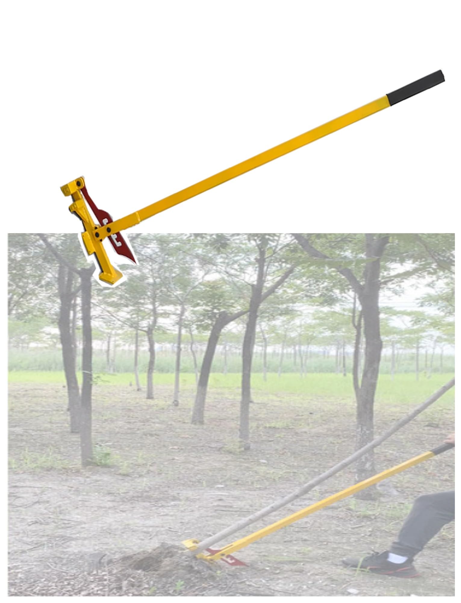 Strumento manuale per rimuovere erbacce per radici profonde, sradicatore per piccoli alberi e arbusti, strumento manuale da giardino con manico lungo, in acciaio resistente