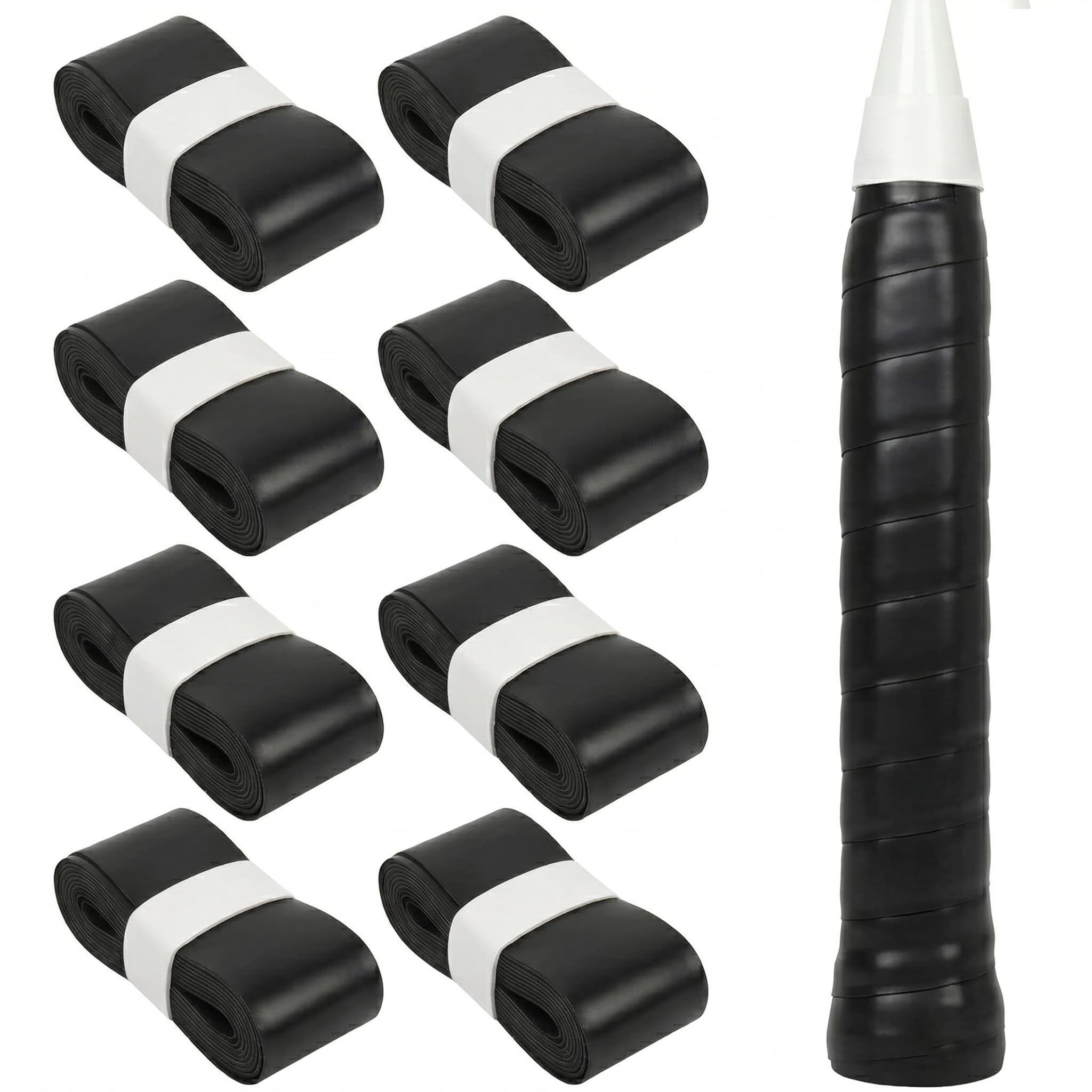 8er Set Griffband Tennisschläger Overgrip, Anti-Rutsch PU Griffband – Schweißabsorbierend, Komfortgriff für Tennis Badminton Golfstange Squash Schläger